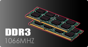 Dual Channel DDR3 System Memory 1066MHz