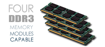 Four DDR3 Memeory Modules Capable