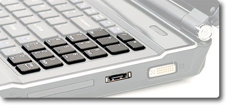 Numeric Key Pad & eSATA Ports Support