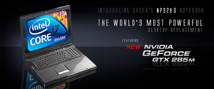 NP9280 with Intel Core i7 CPU with NV GTX 285M Graphics