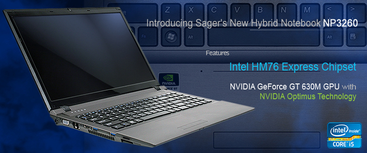 Sager NP3260 Extreme Gaming Notebook for Intel Core processor
